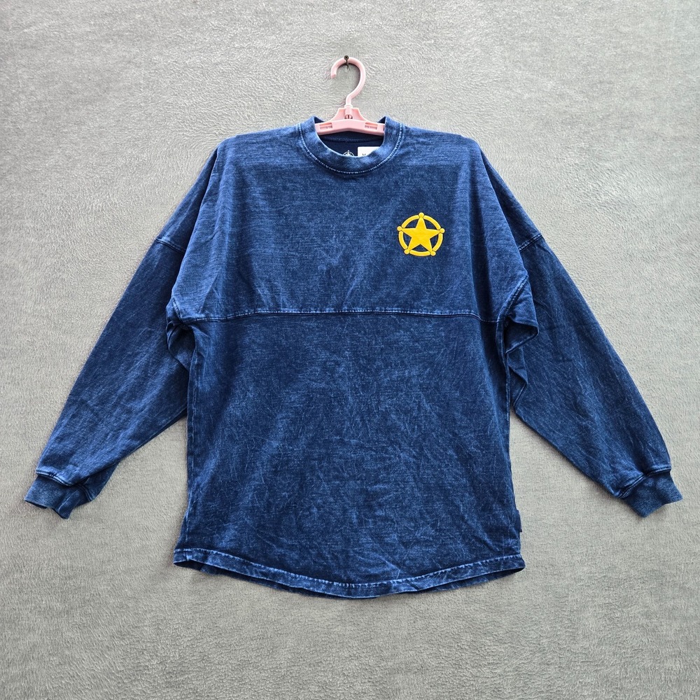 Disney Women Top XS Blue Spirit‎ Jersey Sheriff Woody Toy Story Oversized